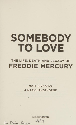 Matt Richards: Somebody to love (2016, Weldon Owen)