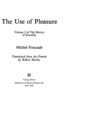 Michel Foucault: The history of sexuality (1980, Vintage Books)