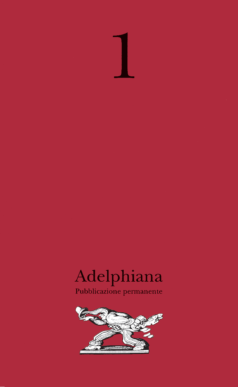 AA. VV.: Adelphiana 1 (Paperback, 2002, Adelphi)