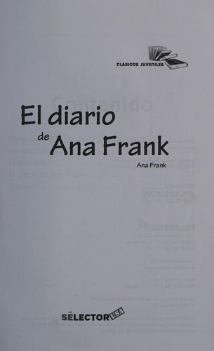 Anne Frank: El diario de Ana Frank (Spanish language, 2016, Abg-Selector USA, ABG-Selector USA)