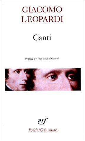 Giacomo Leopardi: Canti (French language, 1982)