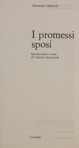 Alessandro Manzoni: I promessi sposi (Italian language, 1993, Garzanti)