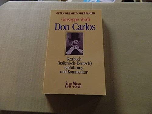 Giuseppe Verdi: Don Carlos (German language, 1985, Schott, Piper)