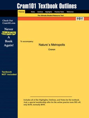 Cronon: Nature`s Metropolis (Paperback, AIPI)