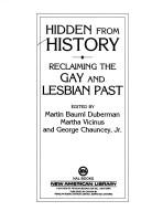 Martin B. Duberman, Martha Vicinus, George Chauncey: Hidden from History (Dutton Adult)