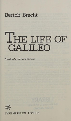 Bertolt Brecht: The life of Galileo (1980, Eyre Methuen)