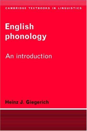 Heinz J. Giegerich: English phonology (1992, Cambridge University Press)