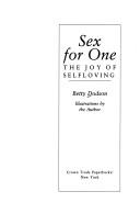 Betty Dodson: Sex for one (1987, Crown Publishers)