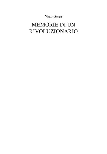 Victor Serge: Memorie di un rivoluzionario (Italian language, 2001, Edizioni e/o)