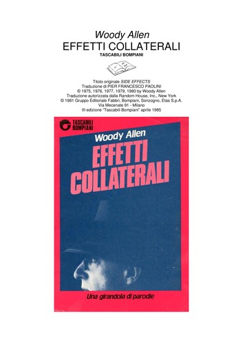 Woody Allen: Effetti collaterali (Italian language, 2004, Tascabili Bompiani)