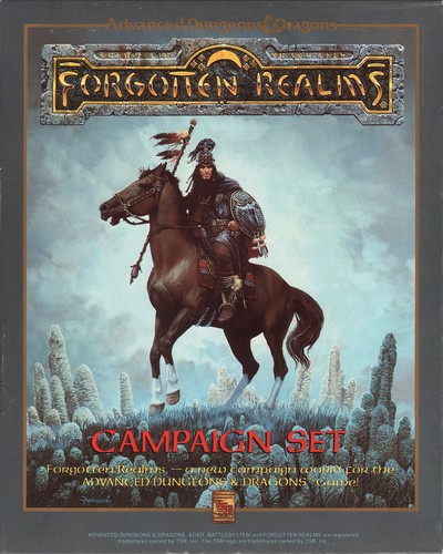 Jeff Grubb, Ed Greenwood: The Forgotten Realms Campaign Set (AD&D Fantasy Roleplaying, 2books + 4maps + HexGrid) (Paperback, TSR Inc.)