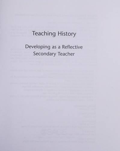 Ian Phillips: Teaching History (Hardcover, Sage Publications Ltd, Sage)