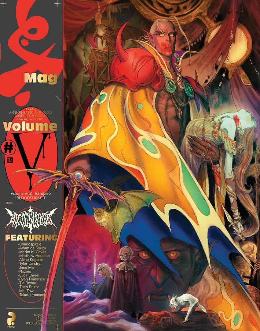 Loïc Locatelli-Kournwsky, Adam de Souza, Akino Kogomi, Bani-Chan, Chariospirale, Dodleyz, Gobli Prin, Jane Mai, Luca Oliveri, Matthew Houston, Mel Tow, Marko K. Gavez, Morgan Nix, Nozmo, Ryan Plaisance, Takato Yamamoto, Tia Roxae, Theo Stultz, Tyler Landry: Ex.Mag vol. 5 (Inglese language, PEOW2)