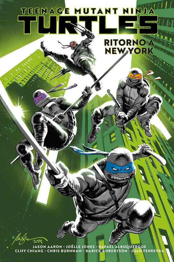 Cliff Chiang, Jason Aaron, Joëlle Jones, Juan Ferreyra, Rafael Albuquerque, Chris Burnham, Darik Robertson: Teenage mutant ninja turtles - Ritorno a New York (Hardcover, Italiano language, 2026, Panini, IDW)