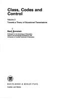 Basil B. Bernstein: Towards a theory of educational transmissions (1975, Routledge & Kegan Paul)